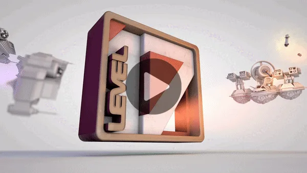 Level 17 animated logo and project thumbnail