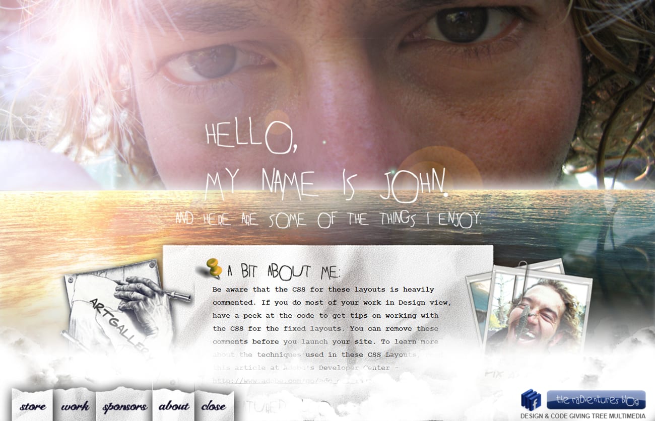 John Dornellas portfolio website concept thumbnail