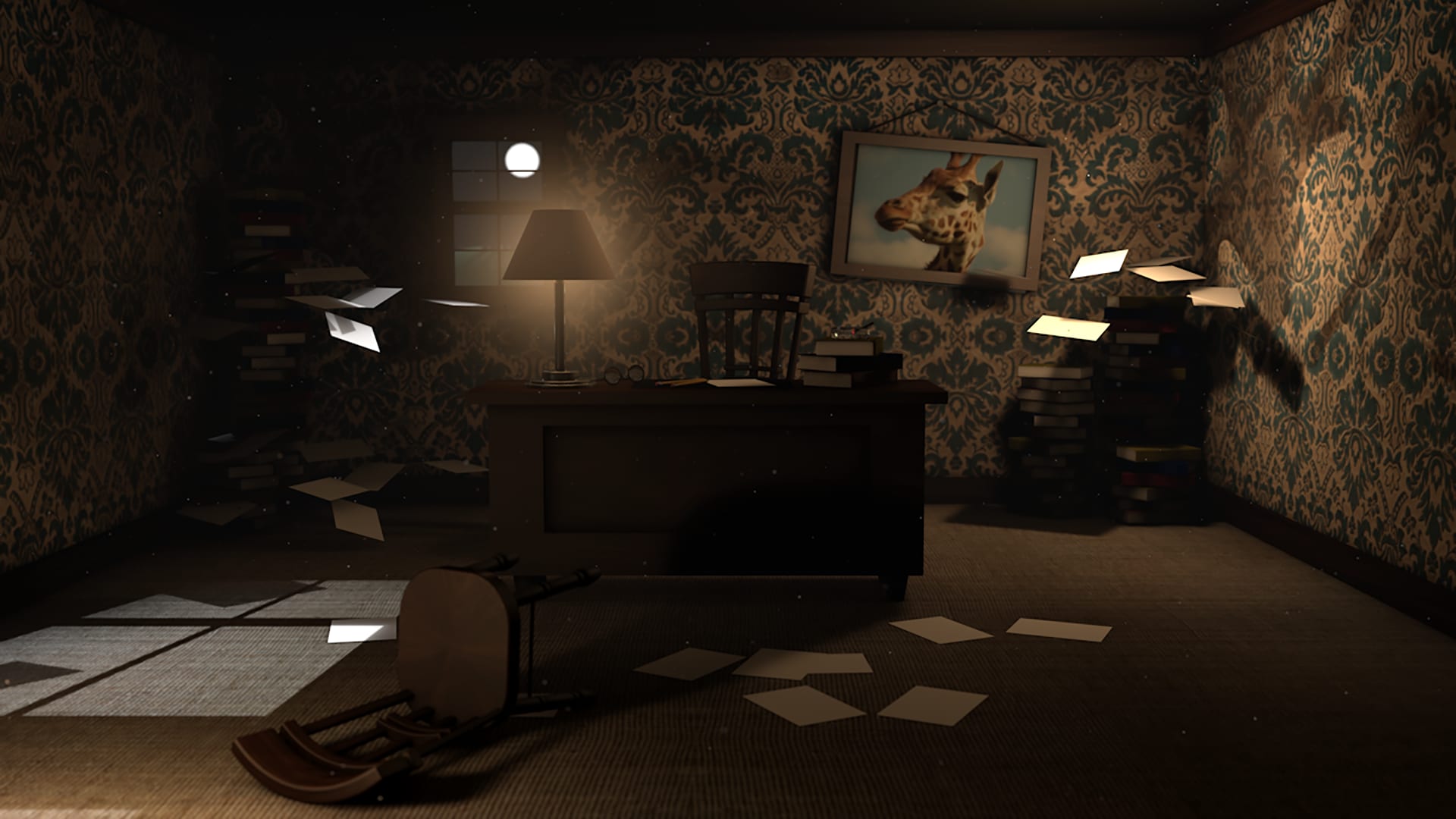 Wide office render still