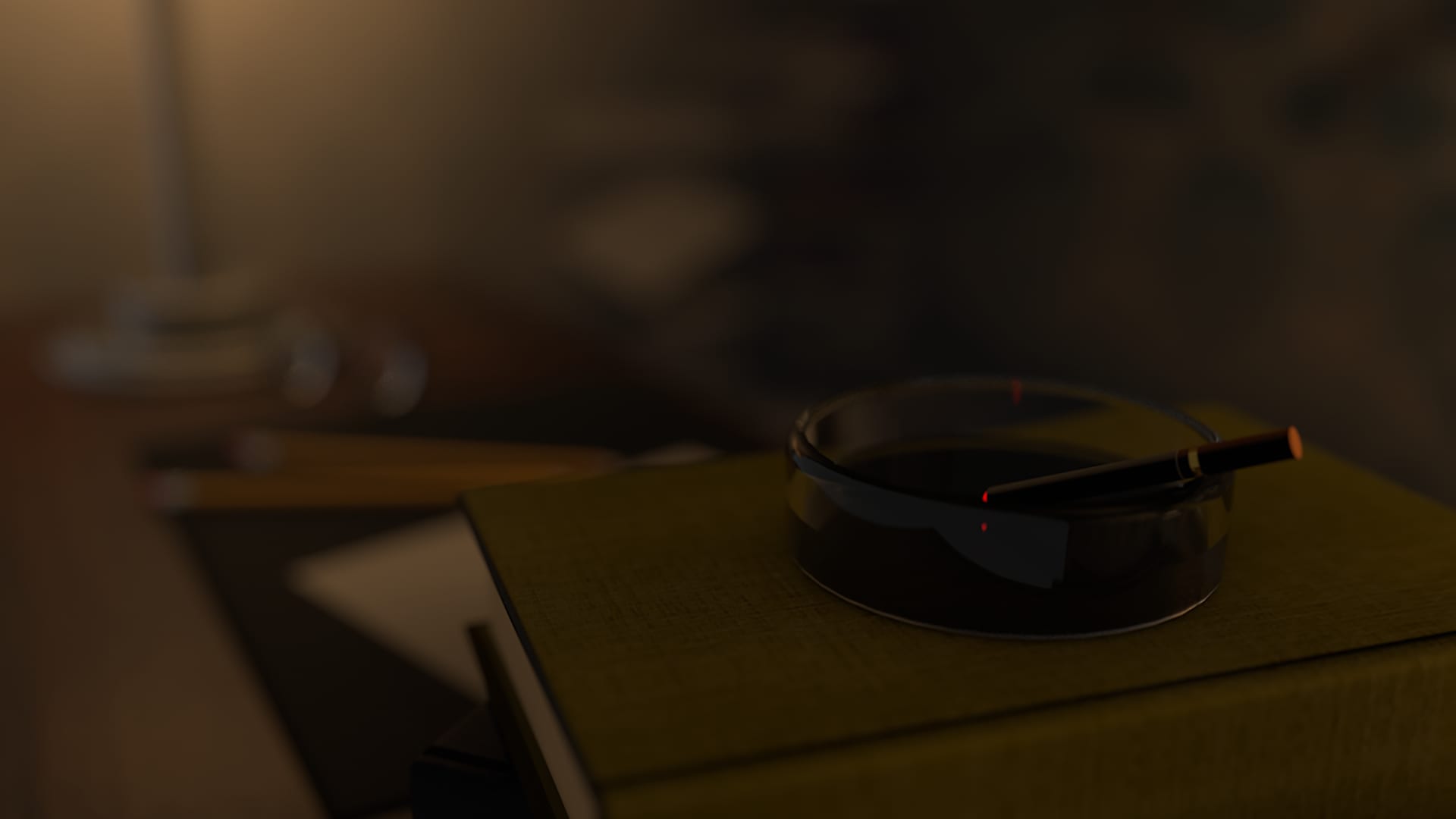 Office ashtray render still